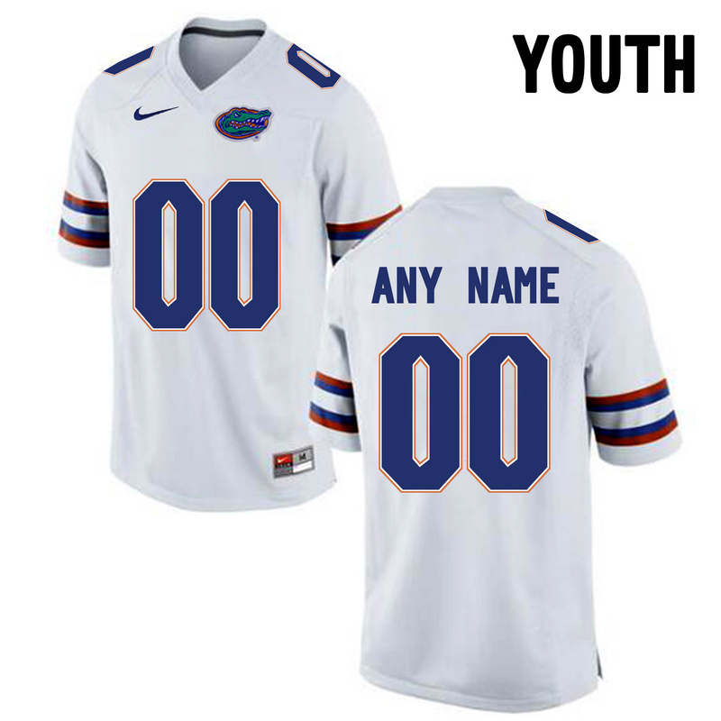 Youth Florida Gators Customized College Football Jersey  White